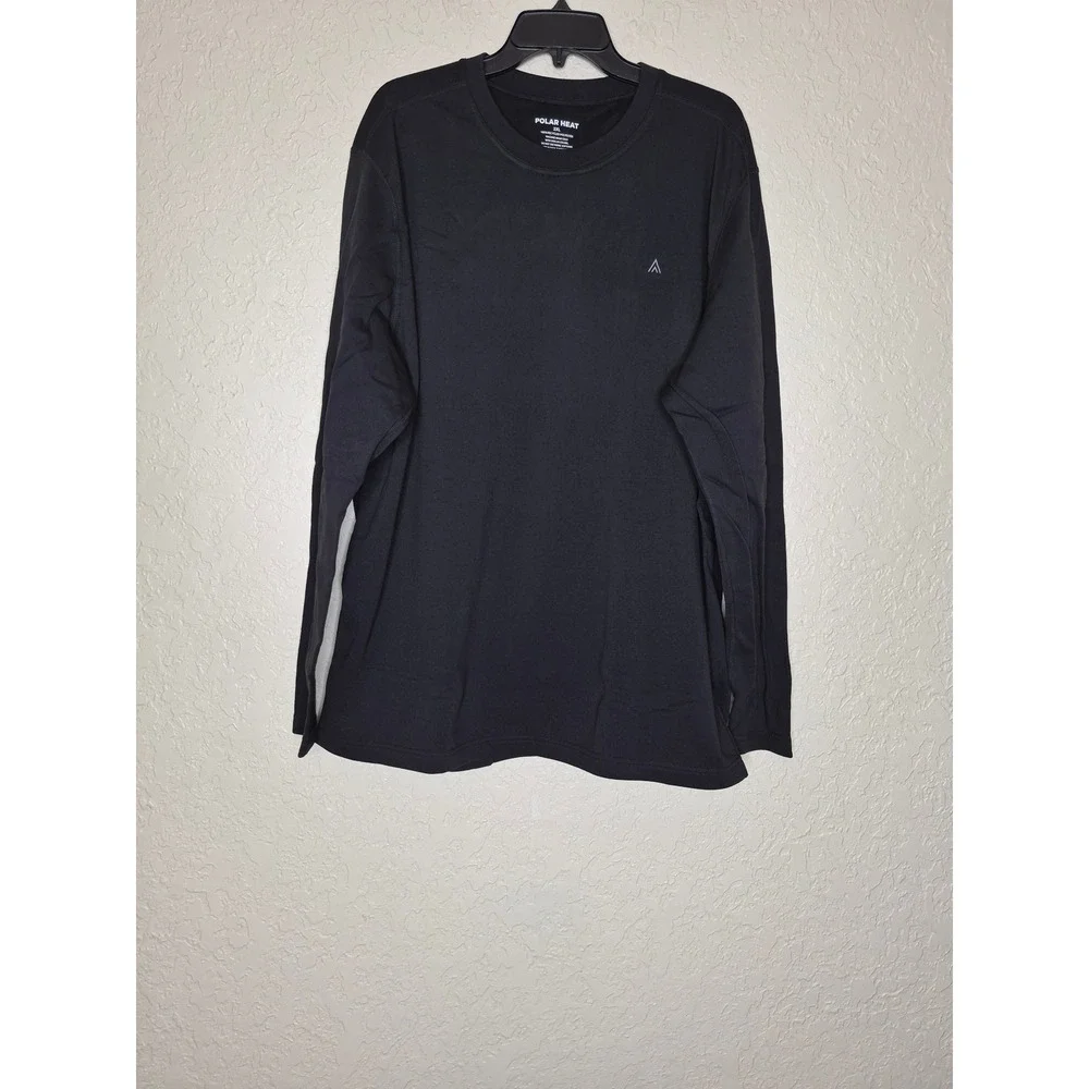Polar Heat Nanuuq Northern Base Layer Mens 2XL Black Midweight Fleece Top UPF 50